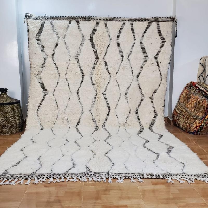 White Arfan Marokkaans handgemaakt tapijt